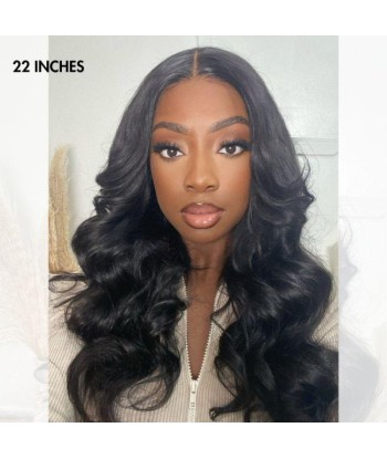 Voorgesneden voorkant van de voorkant Body Wave Dark Bruin "Ready-to-Wear" Destocking shop