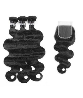 3 Paquets de Tissage  + Closure Body Wave pas chere