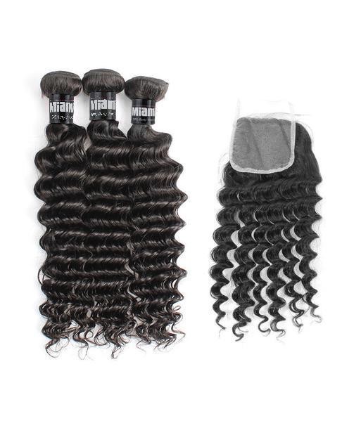 3 Paquets de Tissage  + Closure Deep Wave acheter en ligne