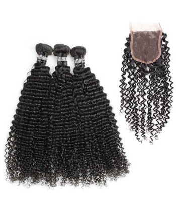 3 Paquets de Tissage  + Closure Kinky Curly Découvrez la collection