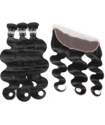 3 Paquets de Tissage + Lace Frontal Body Wave 13x4 destockage