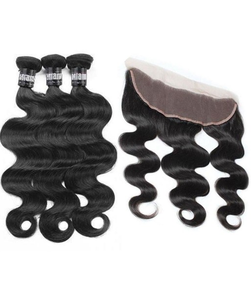 3 Paquets de Tissage + Lace Frontal Body Wave 13x4 destockage