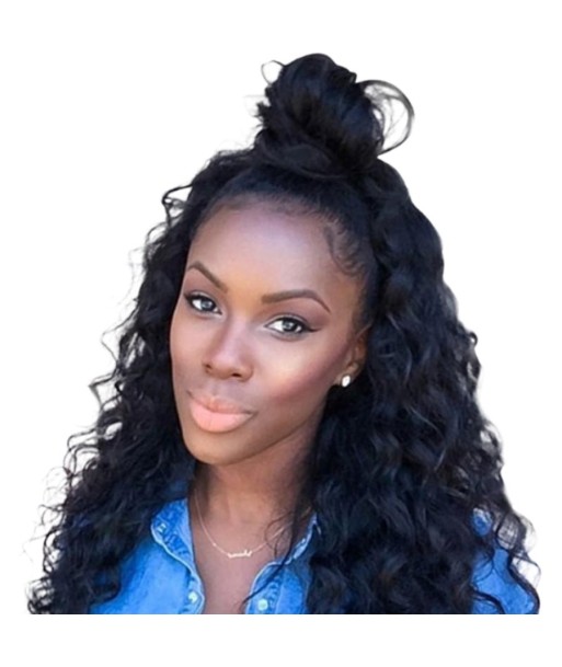 Front lace 4x4" Loose Wave Brun Foncé pas chere