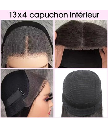 Prédécoupé Front lace 13x4" Afro Yaki Texture Brun Foncé « prêt-à-porter » store