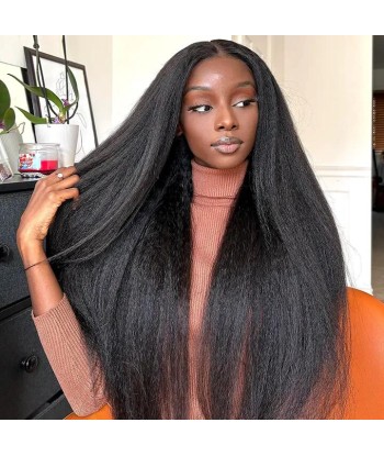 Vente Privée : Prédécoupé Front lace 13x4" Afro Yaki Texture Brun Foncé « prêt-à-porter » Profitez des Offres !