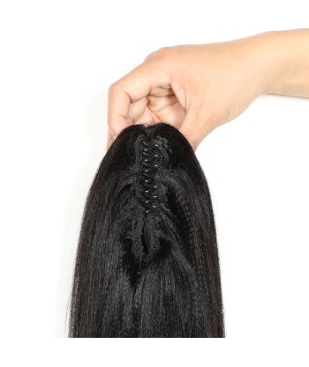 Queue de cheval Ponytail  Noir à Pince Naturel Remy Hair Yaki Straight pas cher chine