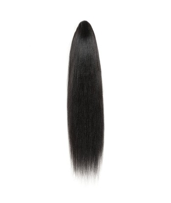 Queue de cheval Ponytail  Noir à Pince Naturel Remy Hair Yaki Straight pas cher chine