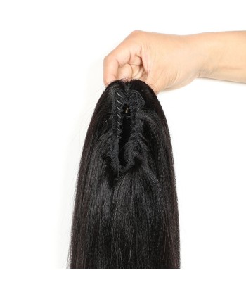 Queue de cheval Ponytail  Noir à Pince Naturel Remy Hair Yaki Straight pas cher chine