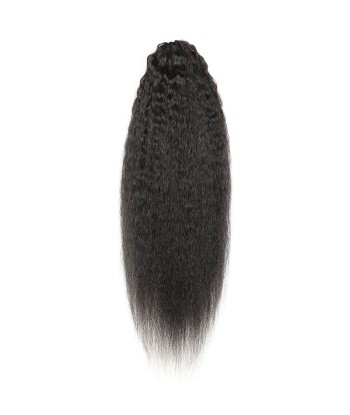 Queue de cheval Ponytail  Noir à Pince Naturel Remy Hair Kinky Straight les ligaments