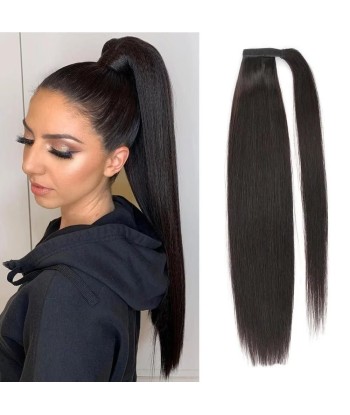 Queue de cheval Ponytail  Noir Ruban Magique Remy Hair Straight de votre