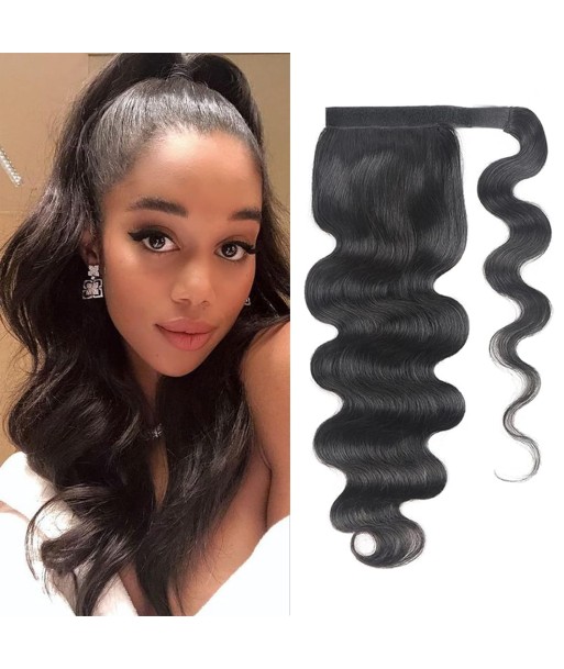 Queue de cheval Ponytail  Noir Ruban Magique Remy Hair Body Wave Venez découvrir notre 