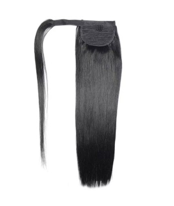 Queue de cheval Ponytail  Noir Ruban Magique Remy Hair Straight de votre