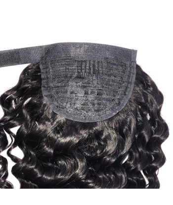 Queue de cheval Ponytail  Noir Ruban Magique Remy Hair Deep Wave livraison gratuite