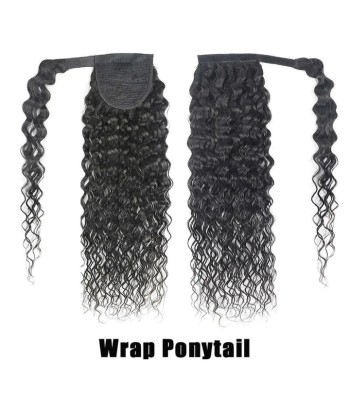 Queue de cheval Ponytail  Noir Ruban Magique Remy Hair Water Wave Toutes les collections ici