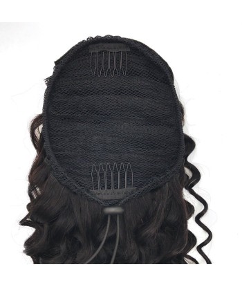 Queue de cheval Ponytail  Noir A Cordon Remy Hair Deep Wave en ligne