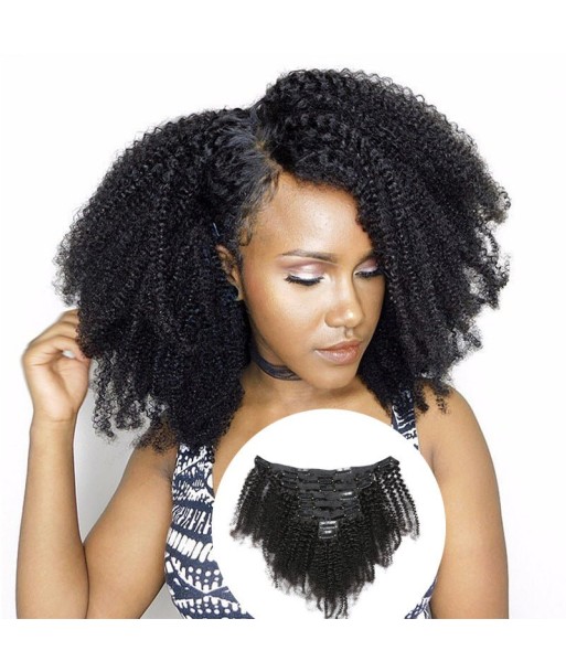 Kit Extensions à Clips Afro Curly Noir 120 gr de France