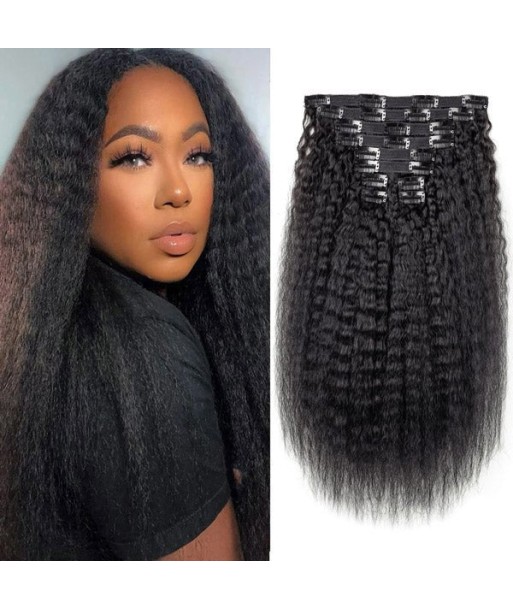 Kit Extensions à Clips Kinky Straight Noir 120 gr à prix réduit toute l'année