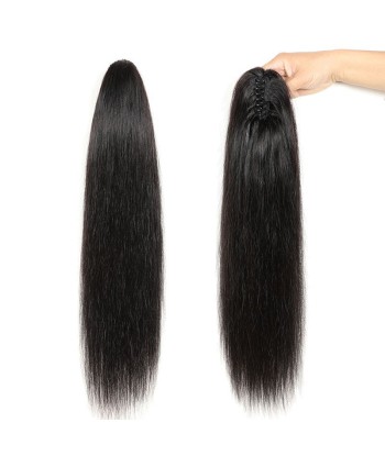 Cola de caballo de cola negra con alicates naturales Remy Cabello recto rembourrage situé sous