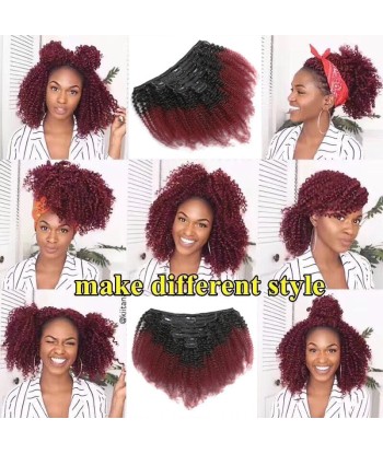 Kit Extensions à Clips Afro Curly Ombre Ombre Brun Foncé 99J 120 gr prix