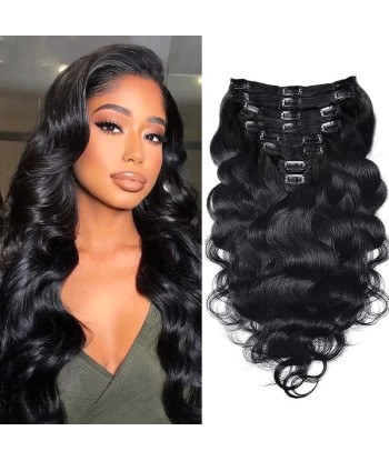 Kit Extensions à Clips Body Wave Noir 120 gr Le MVP de beaucoup