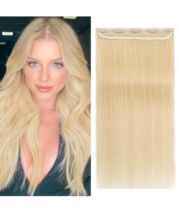 Extension à Clips Straight Blond Platine Mono Bande Maxi Volume Profitez des Offres !