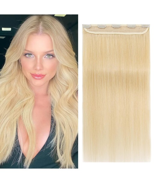 Extension à Clips Straight Blond Platine Mono Bande Maxi Volume Profitez des Offres !