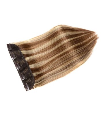 Extension à Clips Straight Chatain Méché Blond Mono Bande Maxi Volume de France