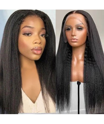 Perruque Lace Wig 5x5 Cheveux Yaki Straight - Densité 150% - Texture Naturelle Jusqu'à 80% De Réduction