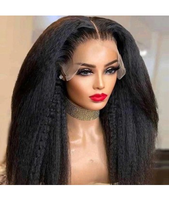 Perruque Lace Wig 5x5 Cheveux Yaki Straight - Densité 150% - Texture Naturelle Jusqu'à 80% De Réduction