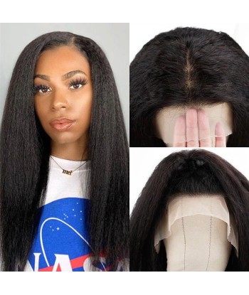 Perruque Lace Wig 5x5 Cheveux Yaki Straight - Densité 150% - Texture Naturelle Jusqu'à 80% De Réduction