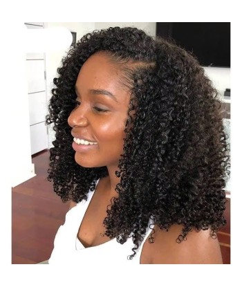 Perruque U-Part Kinky Curly Brun Foncé 2024