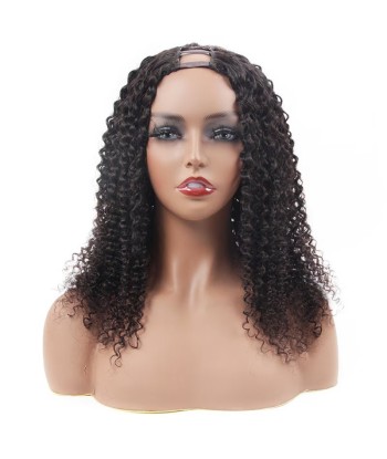 Perruque U-Part Kinky Curly Brun Foncé 2024