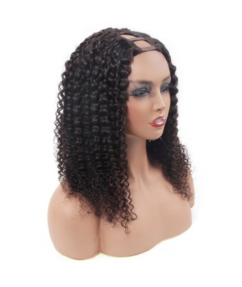 Perruque U-Part Kinky Curly Brun Foncé 2024