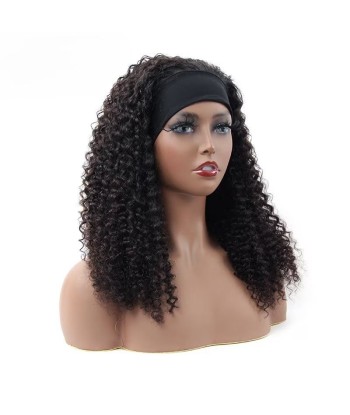 Perruque Bandeau Kinky Curly Brun Foncé est présent 