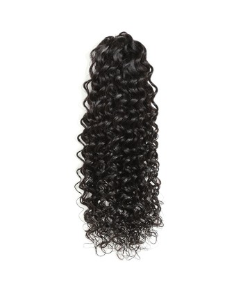 Cola de caballo de cola negra con alicates naturales Remy Hair Deep Wave la colonne vertébrale