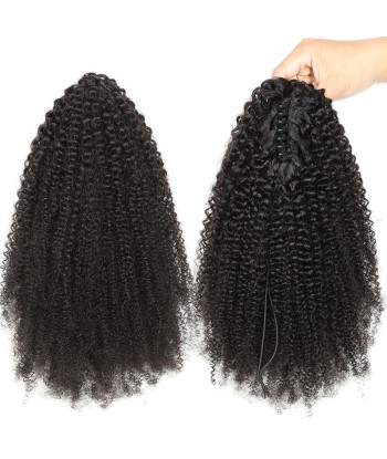 Cola de caballo de cola negra con alicates naturales Remy Hair Afro Curly acheter