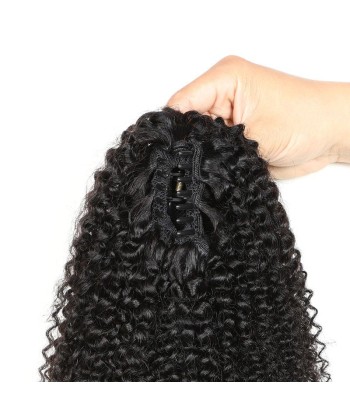 Cola de caballo de cola negra con alicates naturales Remy Hair Afro Curly acheter