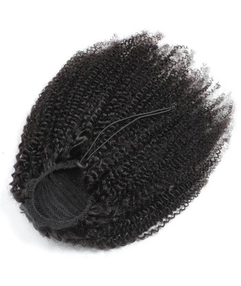 Cola de caballo de caballo negra para cabello remy cable afro rizado solde