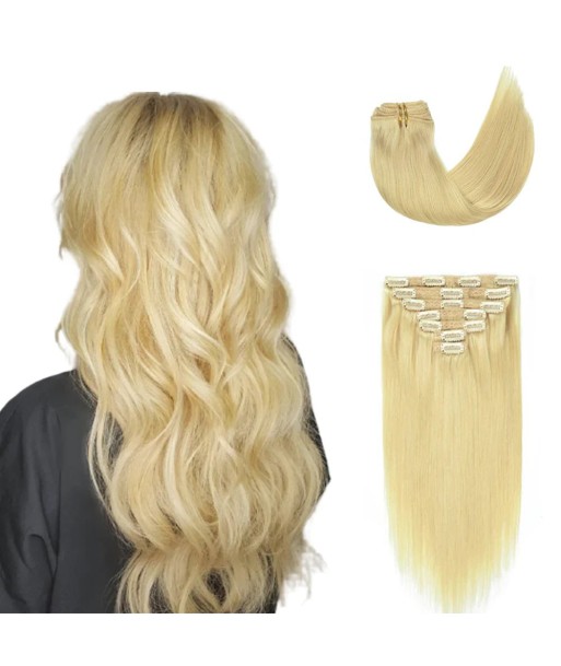 Kit de extensiones rubias rubias platinum gran Dans la société mordern