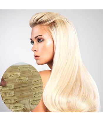 Kit de extensiones rubias rubias platinum gran Dans la société mordern