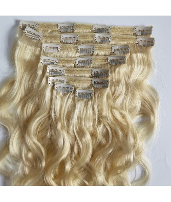 Extensiones de kit con ola de cuerpo rubio platino 120 gr de pas cher