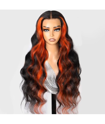 13x4 Lace Body Wave 1b/Ingwer 200% vor dem Kut, vor-léclairci, ohne Kleber français