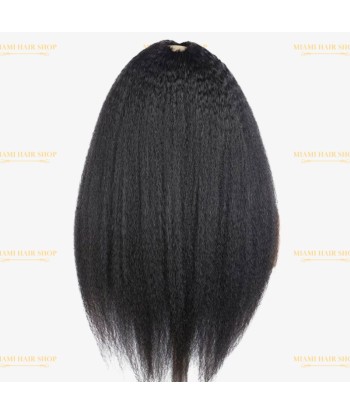 Parrucca marrone scuro afro yaki a v-part Pour