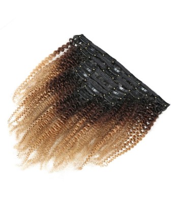 Estensioni del kit con clip di cioccolato bionda ricci afro 120 GR Ombra marrone les muscles