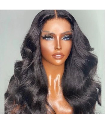 « Prêt-à-porter » Front lace 4x4" Body Wave Brun Foncé Prédécoupé Par le système avancé 