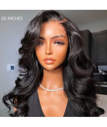 « Prêt-à-porter » Front lace 4x4" Body Wave Brun Foncé Prédécoupé Par le système avancé 