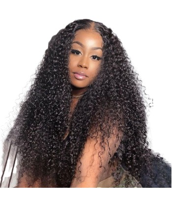 Front lace 4x4" Kinky Curly Brun Foncé la chaussure