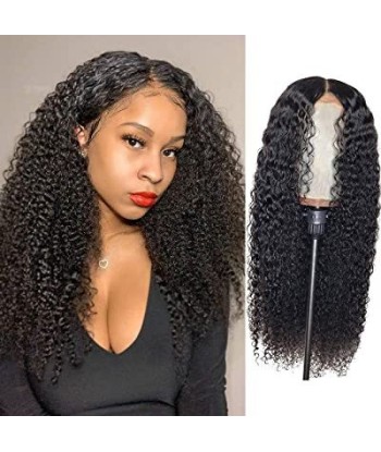 Front lace 4x4" Kinky Curly Brun Foncé la chaussure