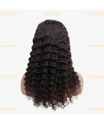 Perruque V-Part Deep Wave Brun Foncé Economisez 