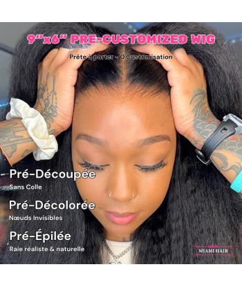 Perruque HD Miami HairFlex 9x6 Yaki Straight de l' environnement